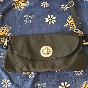 Baggallini Black Crossbody with Gold Turn-Lock